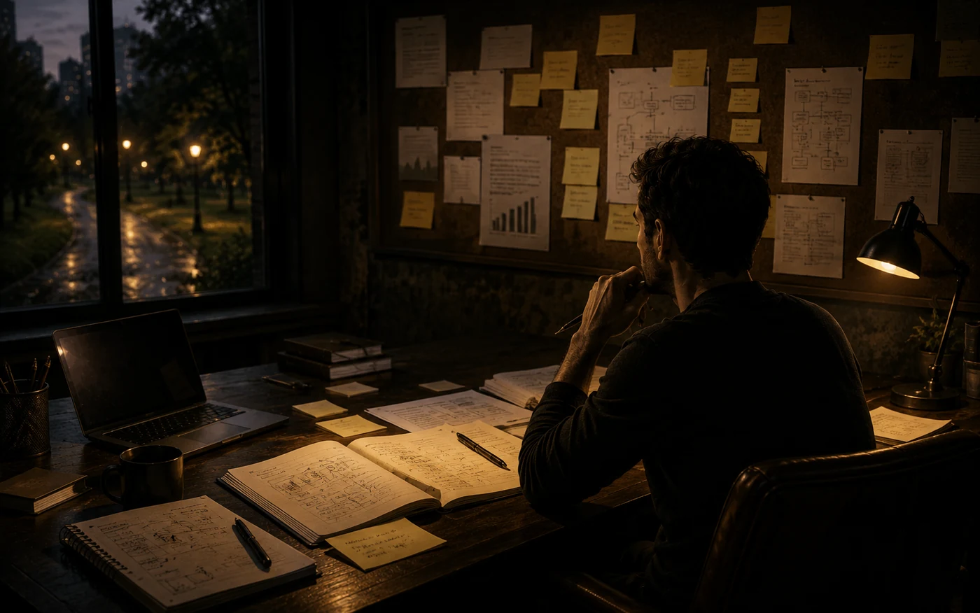 Alex structure une idée d’activité en projet d’entreprise à partir de notes, de documents et d’hypothèses de travail.