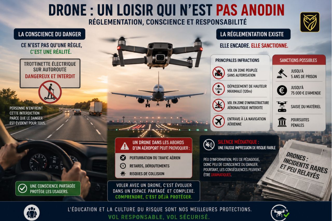 Drone et conscience du danger. 