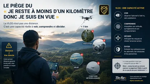 Le piège du « je reste à moins d’un kilomètre donc je suis en vue »