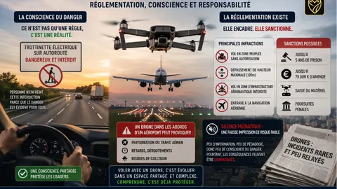 Drone et conscience du danger. 