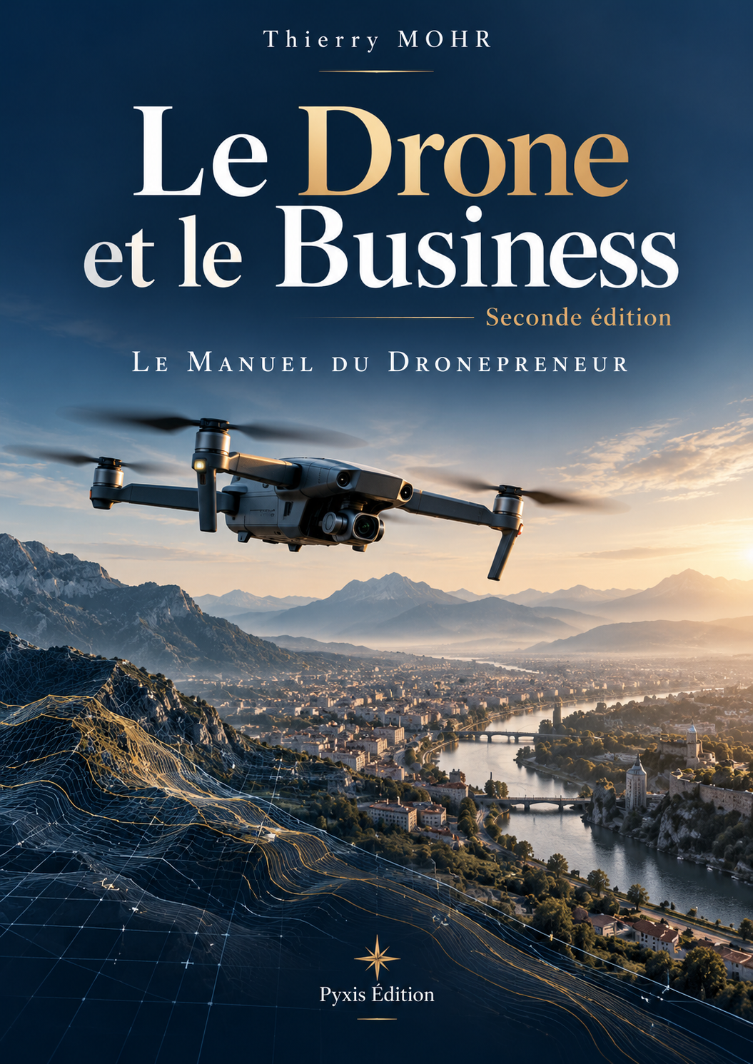 Projet de couverture de la deuxième édition du livre Le Drone et le Business