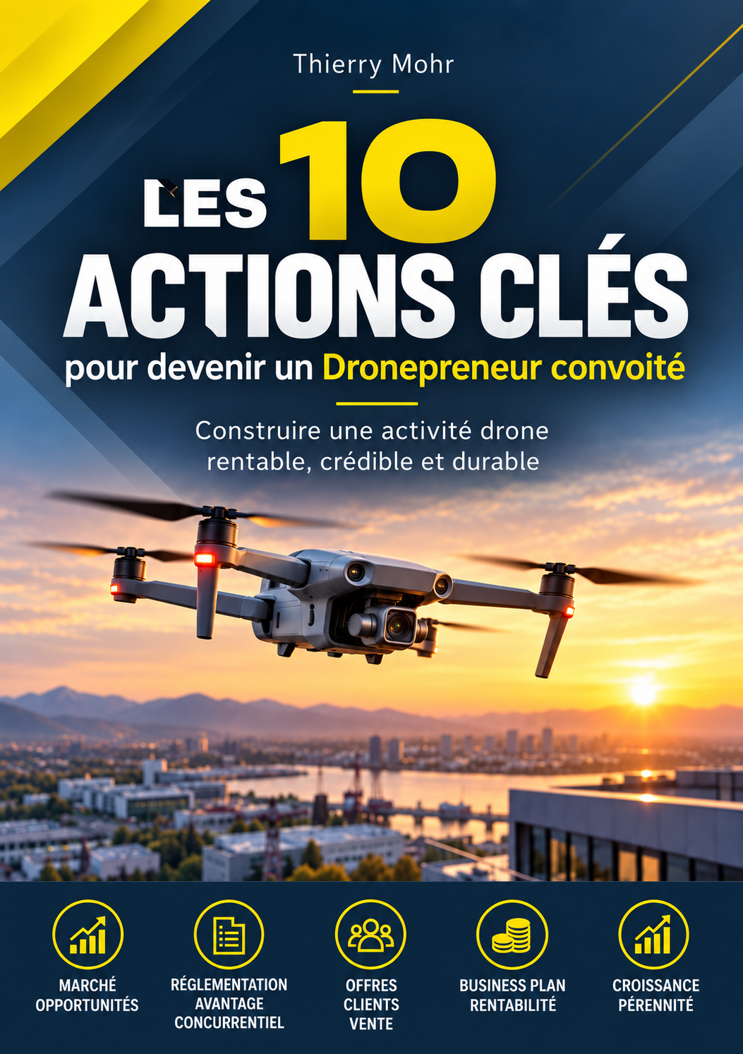 Couverture du livre Les 10 actions clés pour devenir un Dronepreneur convoité